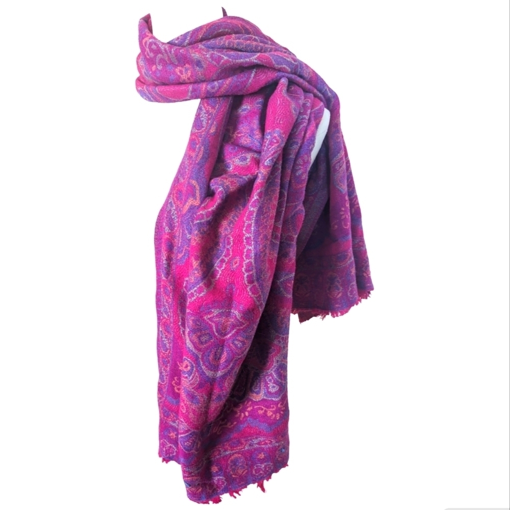 Bellisima Floral Paisley Artsy Viscose Acrylic tassel Pashmina Large Scarf Shawl